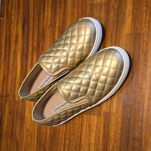 Steve Madden Gold Slip On Sneakers Size 8